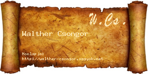 Walther Csongor névjegykártya